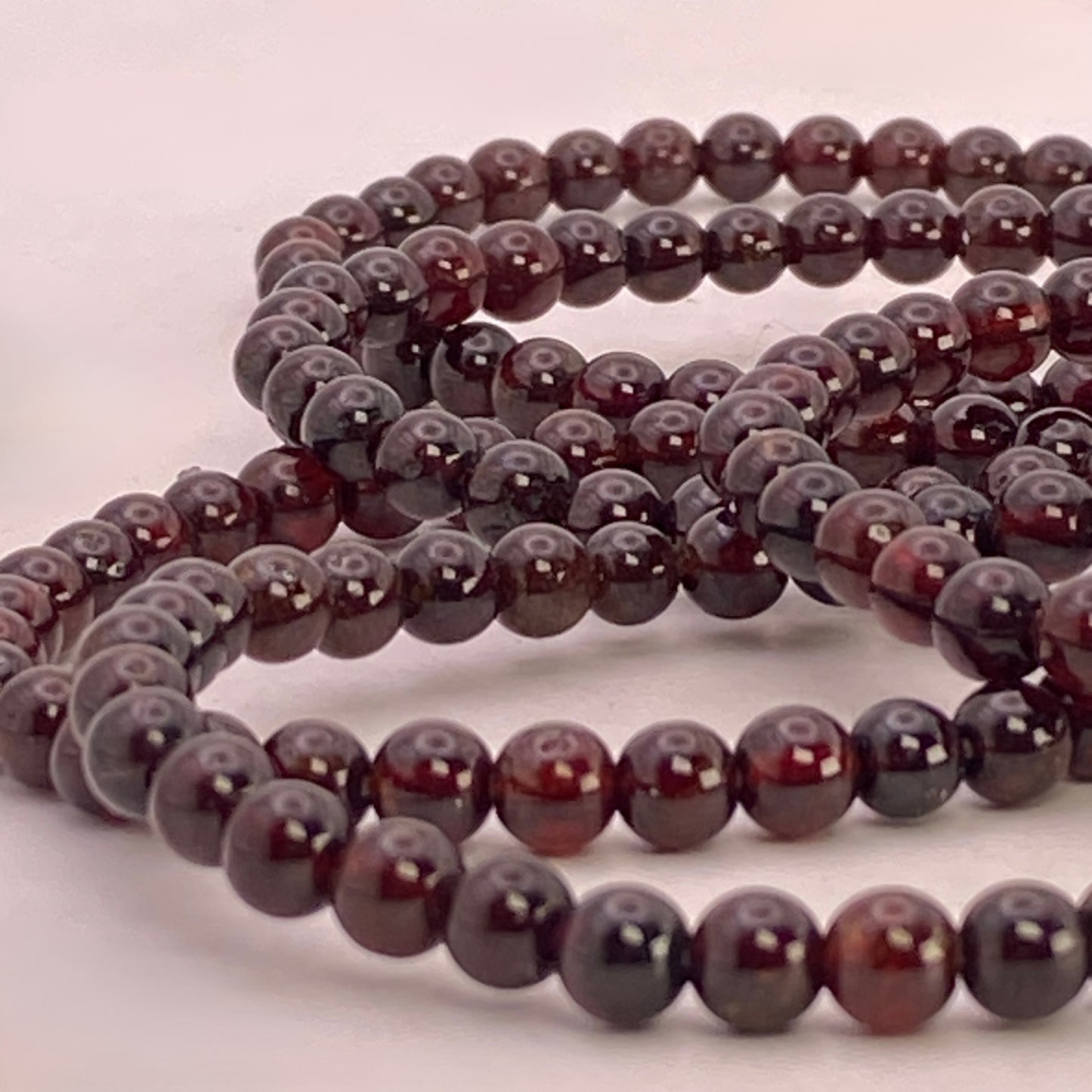 5mm High Quality Garnet Stretch Bracelet - Standard & Relaxed Fit!