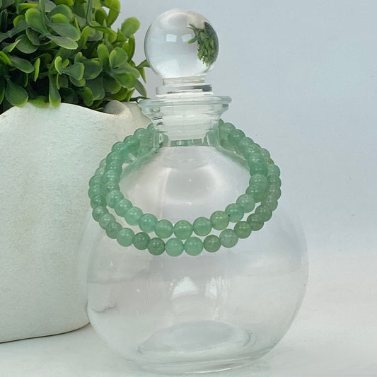 6mm Green Aventurine Stretch Bracelet - Standard & Relaxed Fit!