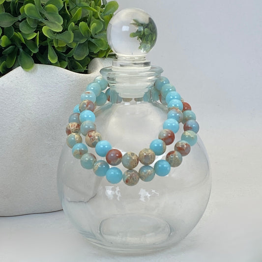 8mm Agate Stretch Bracelet - Standard & Relaxed Fit!
