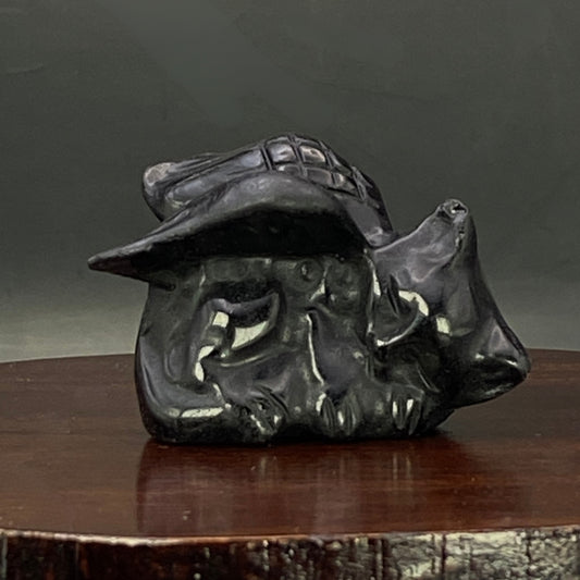 Black Obsidian Cat Angel