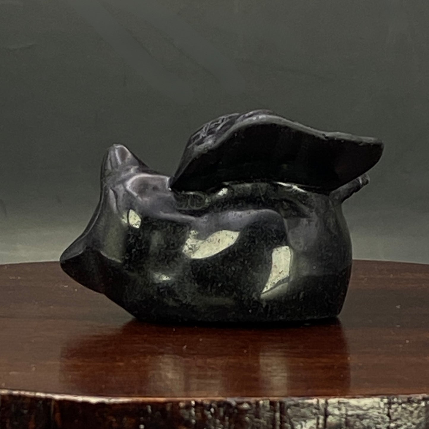 Black Obsidian Cat Angel