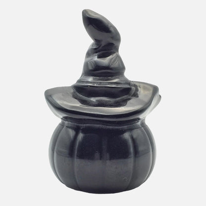 Black Obsidian Pumpkin - Large