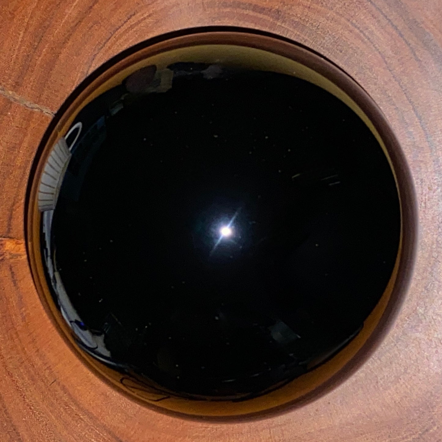 Black Obsidian Sphere #4 with FREE Stand - 2.190kg!
