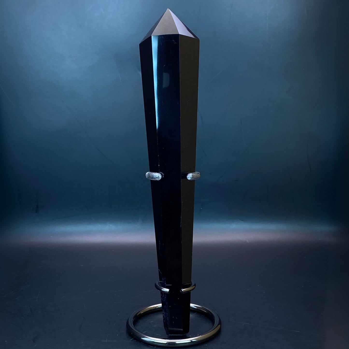 Black Obsidian Wand with Stand #2