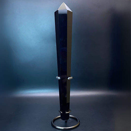 Black Obsidian Wand with Stand #4