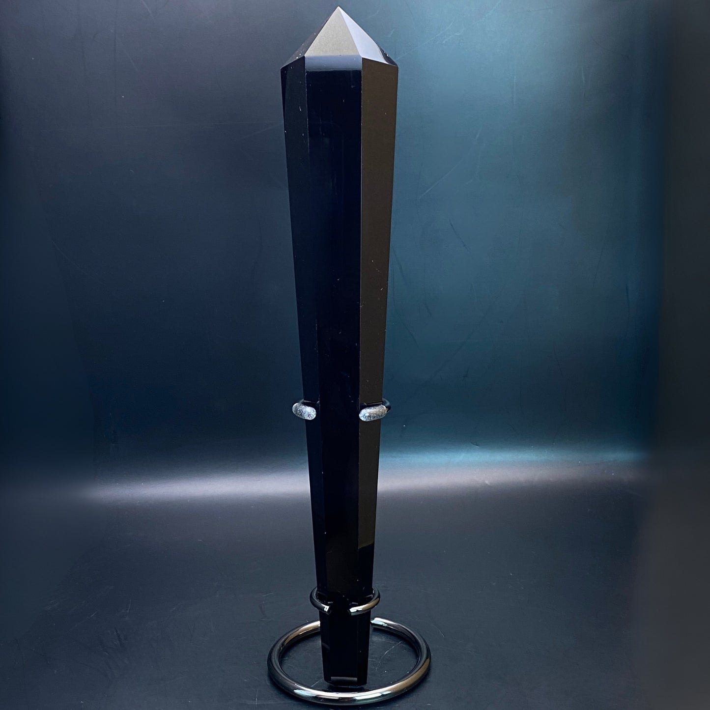 Black Obsidian Wand with Stand #5