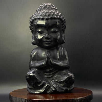 Black Obsidian Buddha - LARGE