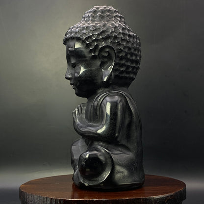 Black Obsidian Buddha - LARGE