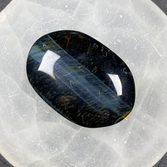 Blue Tiger's Eye Pillow Palm Stone #10