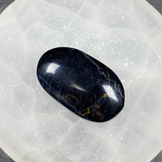 Blue Tiger's Eye Pillow Palm Stone #3 - Small