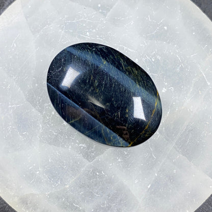 Blue Tiger's Eye Pillow Palm Stone #4 - Small