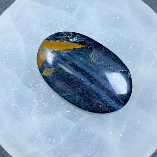 Blue Tiger's Eye Pillow Palm Stone #5