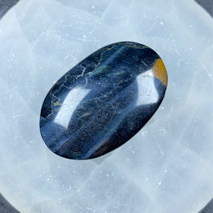 Blue Tiger's Eye Pillow Palm Stone #5