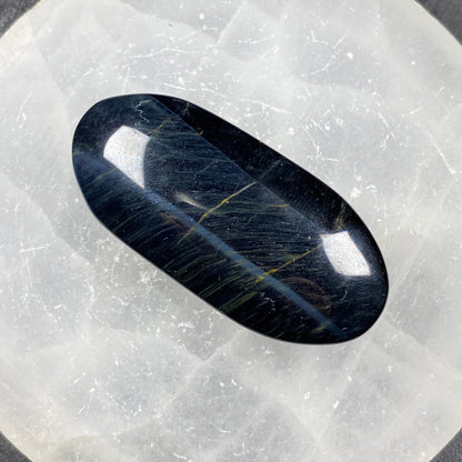 Blue Tiger's Eye Pillow Palm Stone #6