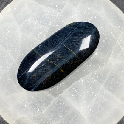 Blue Tiger's Eye Pillow Palm Stone #6
