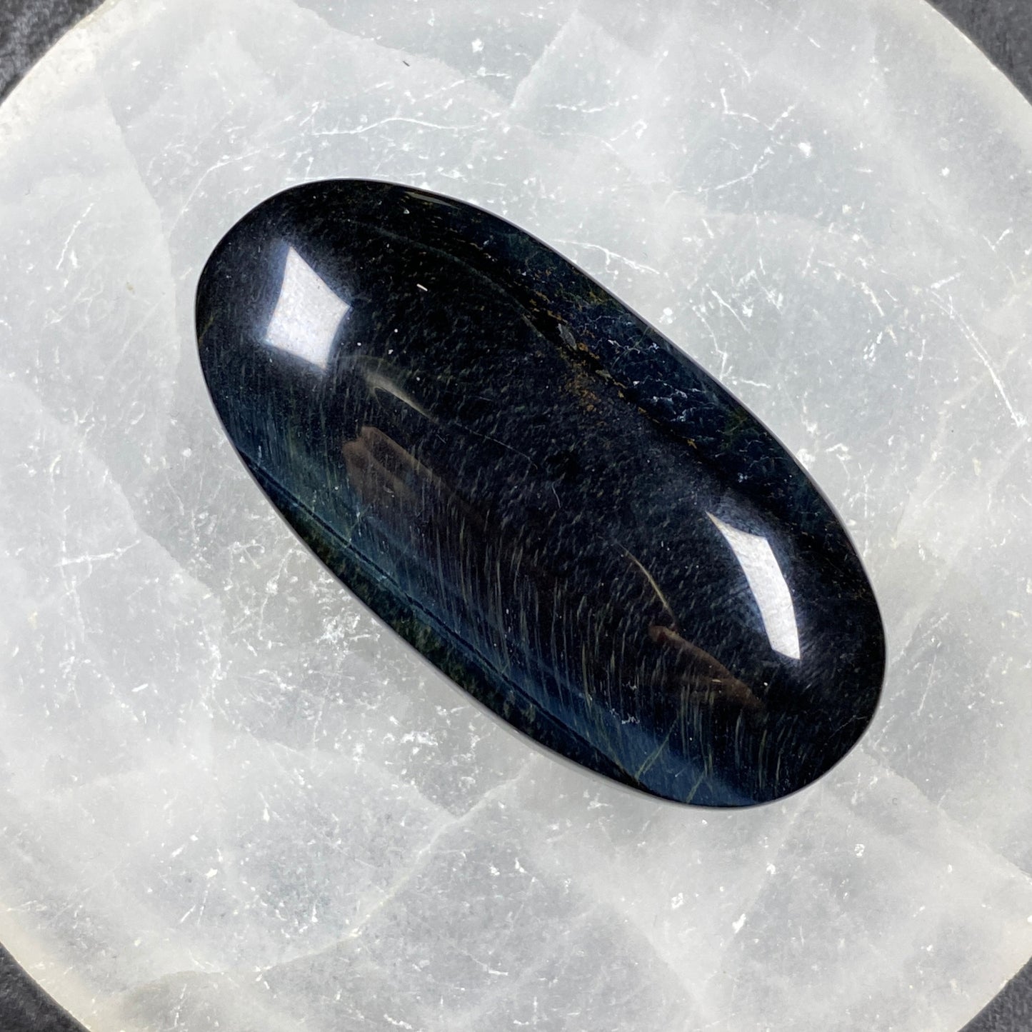 Blue Tiger's Eye Pillow Palm Stone #8