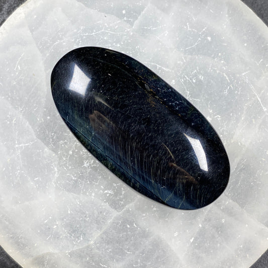 Blue Tiger's Eye Pillow Palm Stone #8