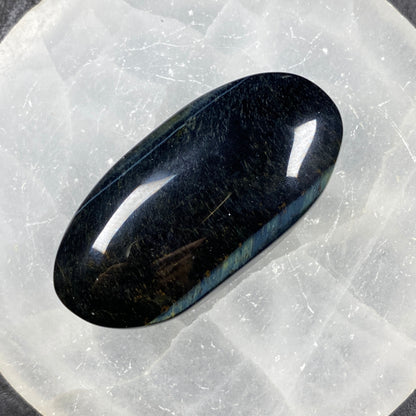 Blue Tiger's Eye Pillow Palm Stone #8