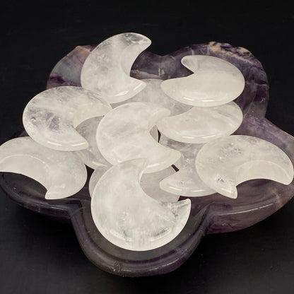 Clear Quartz Moon - 30mm