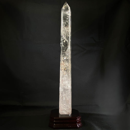 HUGE Clear Quartz Tower in Stand #4 - 47.5cm Tall!