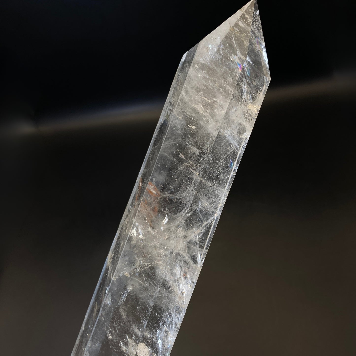 HUGE Clear Quartz Tower in Stand #4 - 47.5cm Tall!