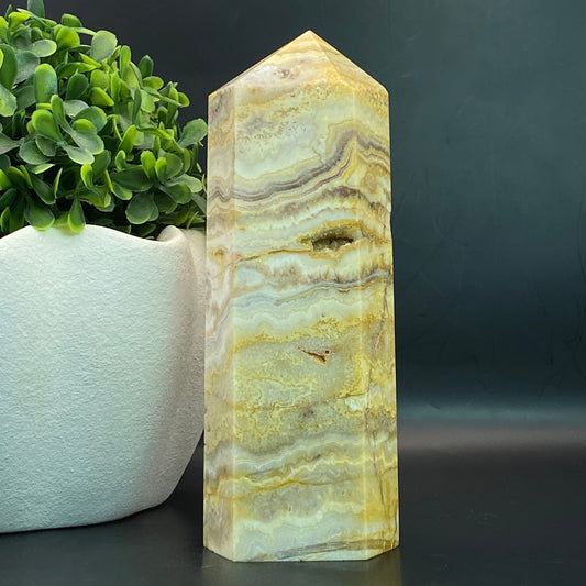 Crazy Lace Agate Tower - 15.5cm