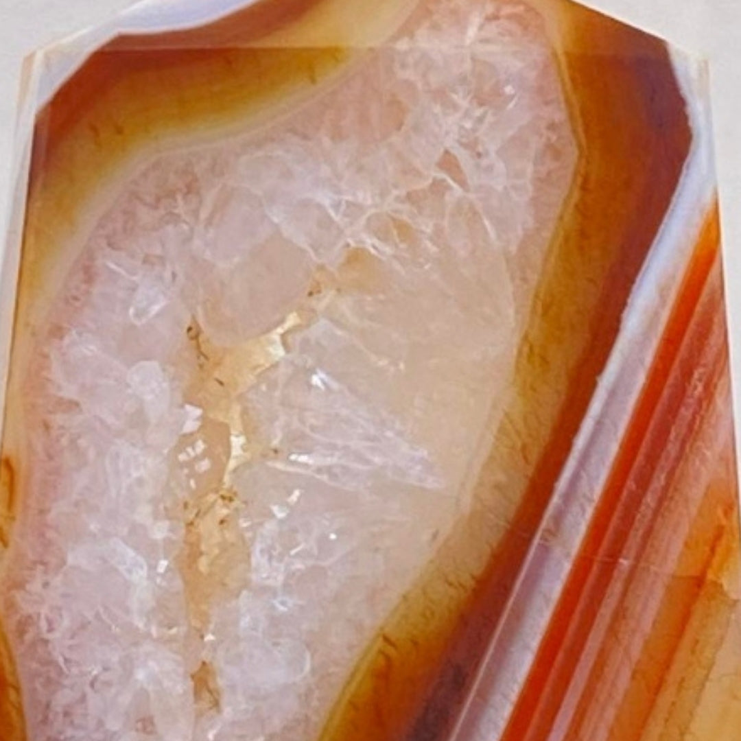 Druzy Carnelian Short Slim Tower #1