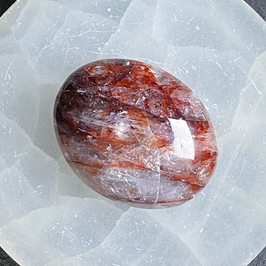 Fire Quartz Palm Stone #4