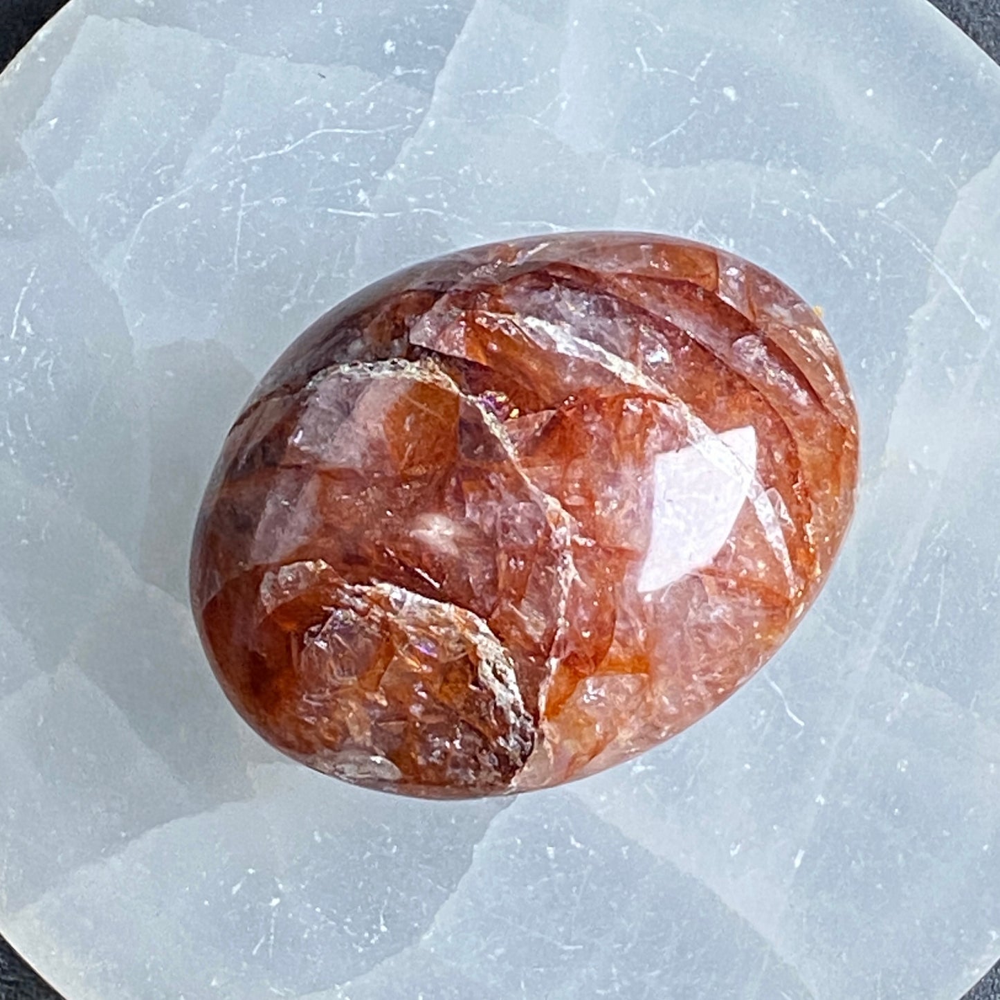 Fire Quartz Palm Stone #5