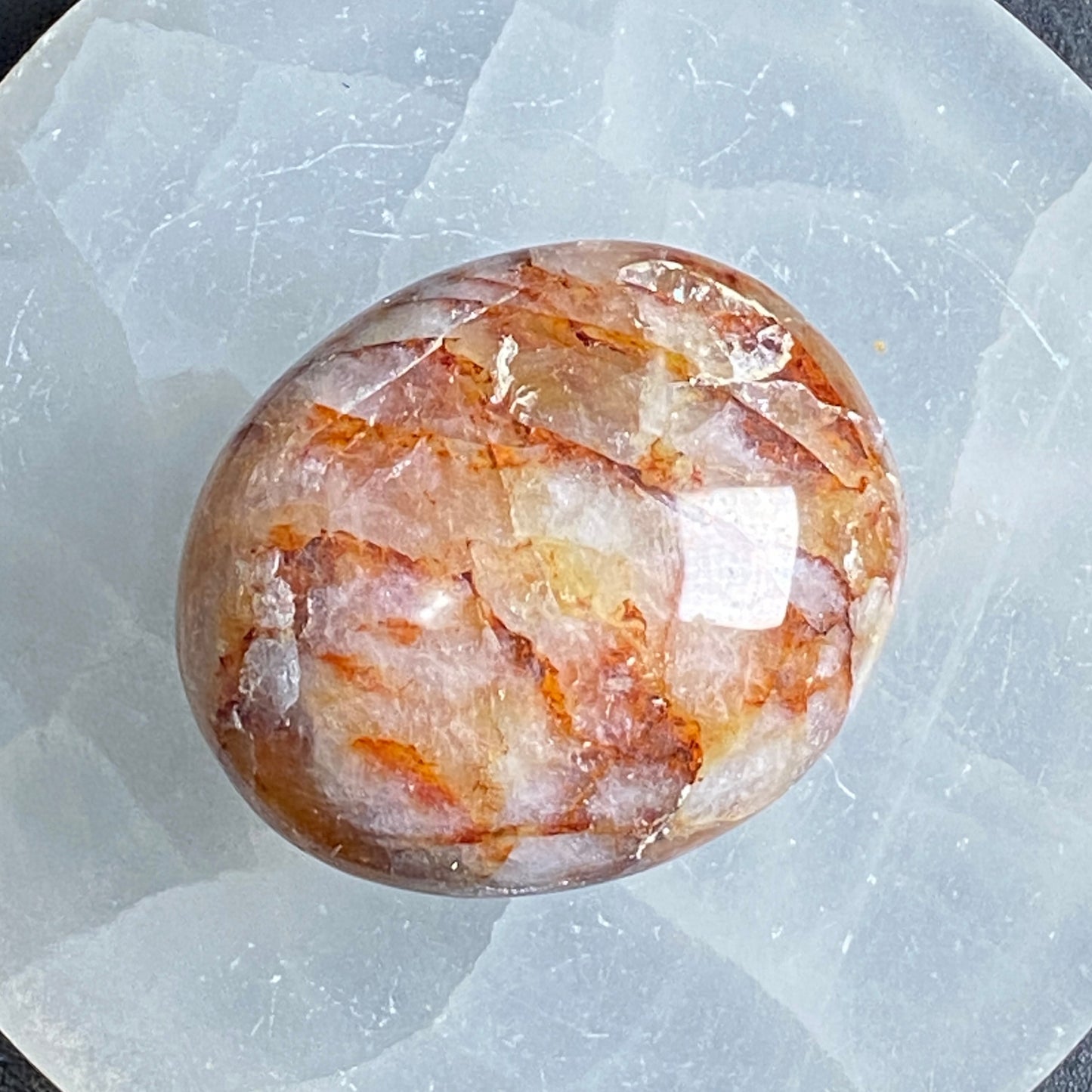 Fire Quartz Palm Stone #6