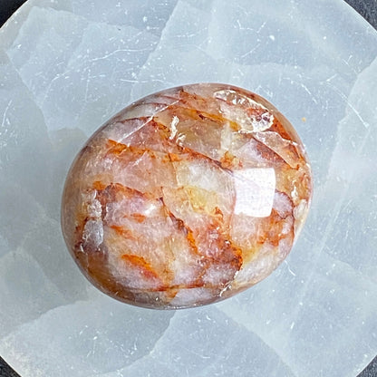 Fire Quartz Palm Stone #6