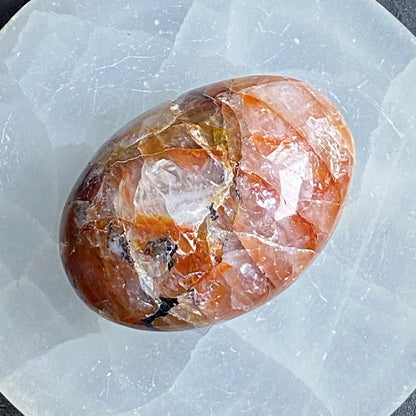 Fire Quartz Palm Stone #7