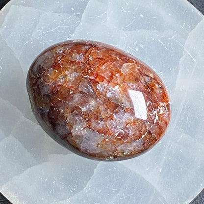 Fire Quartz Palm Stone #9