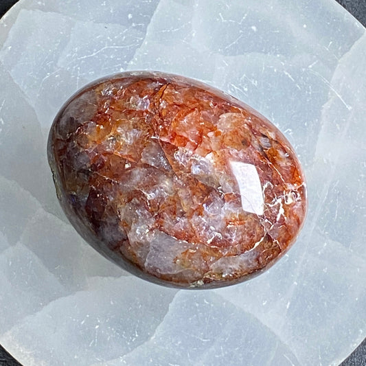 Fire Quartz Palm Stone #9