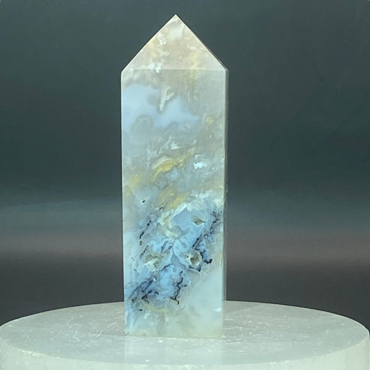 Flower Agate Point #2 - Dendritic!