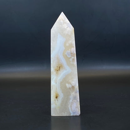 Flower Agate Tower #1 - Druzy!