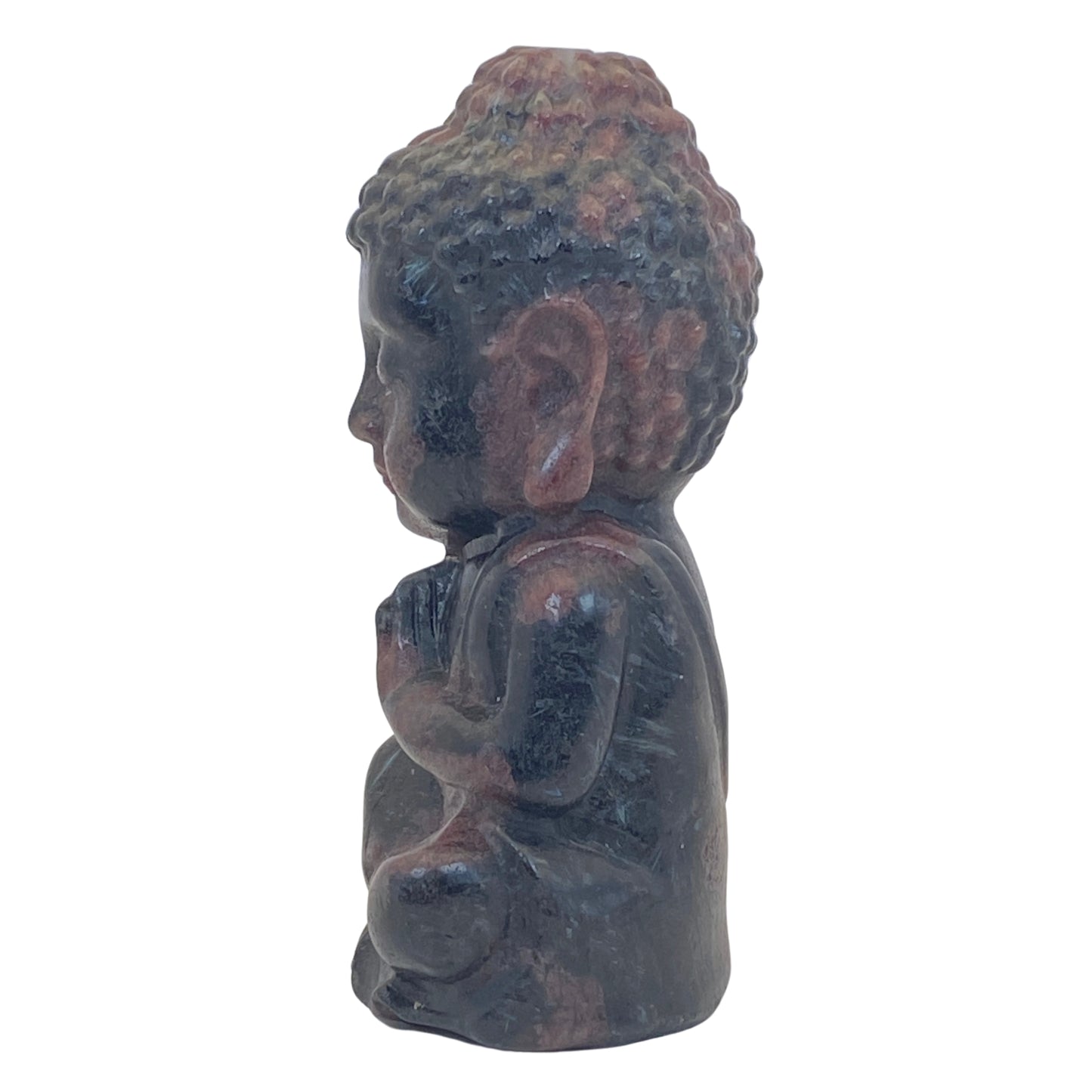 Garnet in Arfvedsonite Buddha - Medium