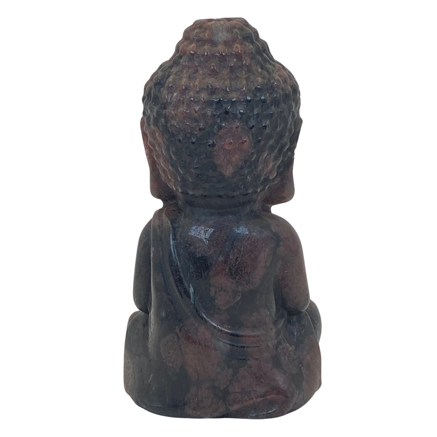 Garnet in Arfvedsonite Buddha - Medium