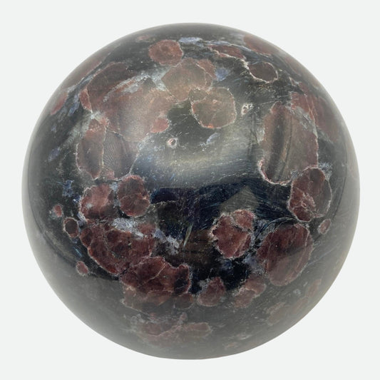 Large Garnet in Arfvedsonite Sphere - ALMOST 2KG!