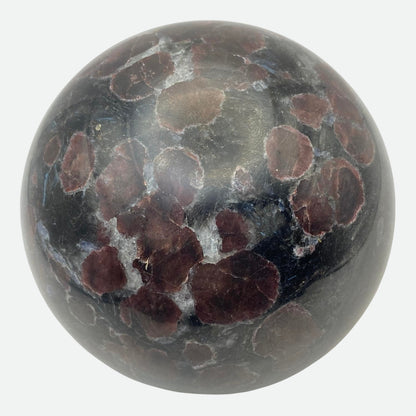 Large Garnet in Arfvedsonite Sphere - ALMOST 2KG!