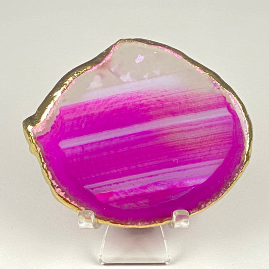 Gold-Edged Agate Slice #49