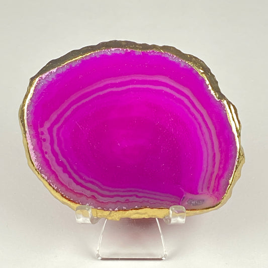Gold-Edged Agate Slice #52