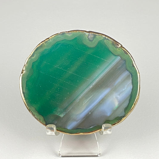 Gold-Edged Agate Slice #56