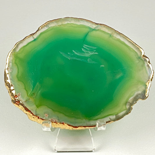 Gold-Edged Agate Slice #58