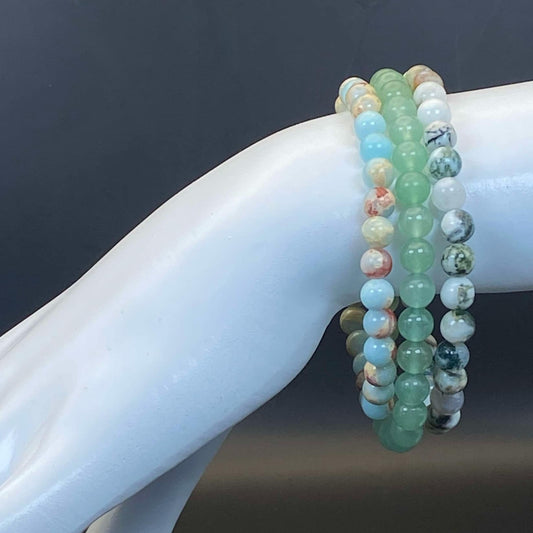 6mm INTENTIONS 3-Stack Bracelets - Prosperity & Good Luck