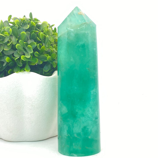 Green Watermelon Fluorite Circular Tower #1 - Over 1kg!