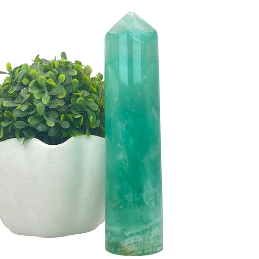 Green Watermelon Fluorite Circular Tower #2 - 1.2kg!