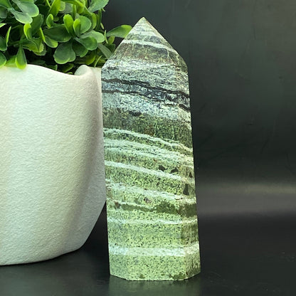 Green Zebra Jasper Tower #1