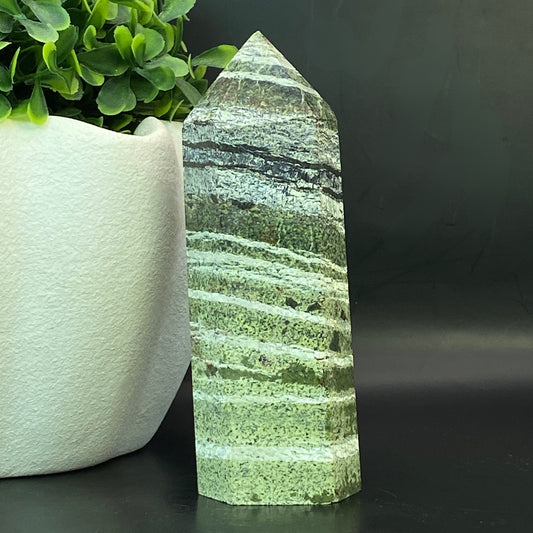 Green Zebra Jasper Tower #1