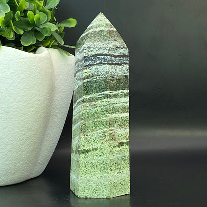 Green Zebra Jasper Tower #1